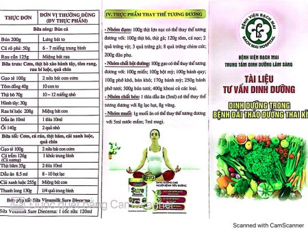 Dinh dưỡng cho người bệnh đái tháo đường thai kỳ